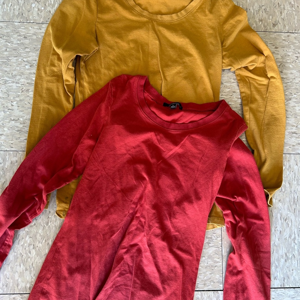 Ambiance Red and Yellow Kids Long Sleeve Tees